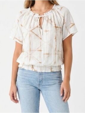 Cloth & Stone Tie-Dye Boho Blouse Size Medium